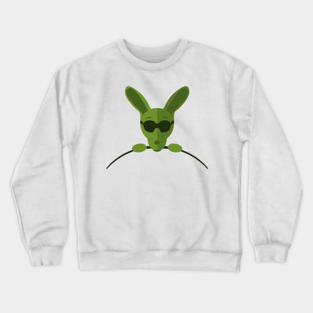 Green Kangaroo Crewneck Sweatshirt by Dheograft